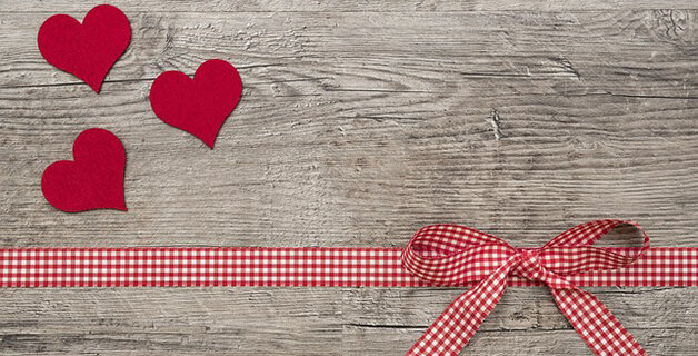 ハートとリボンの写真